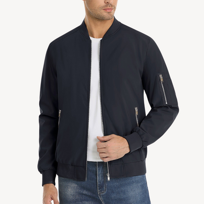 VogeLuxe | Men’s Classic Stand Collar Bomber Jacket