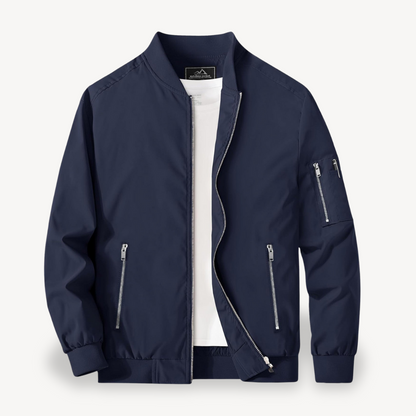 VogeLuxe | Men’s Classic Stand Collar Bomber Jacket