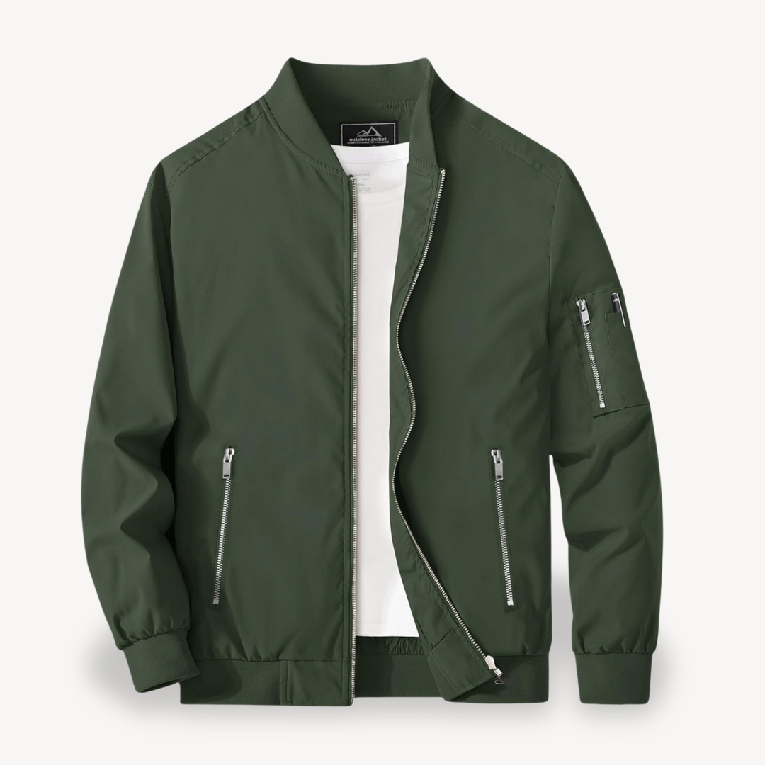 VogeLuxe | Men’s Classic Stand Collar Bomber Jacket