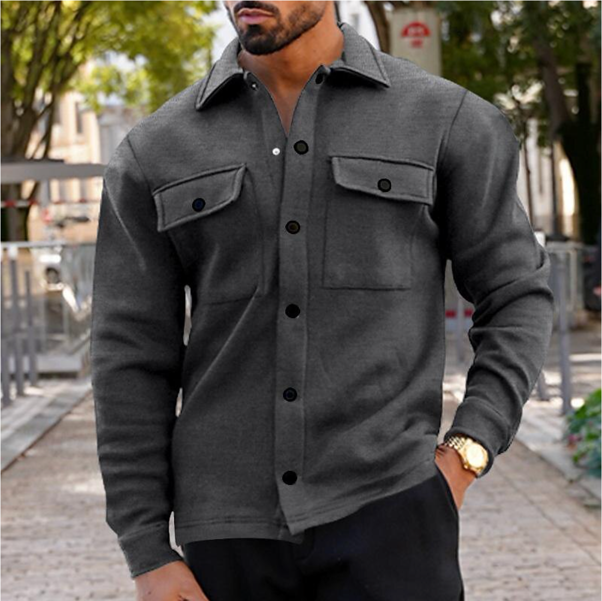 Slim Fit Casual Long Sleeve Coat