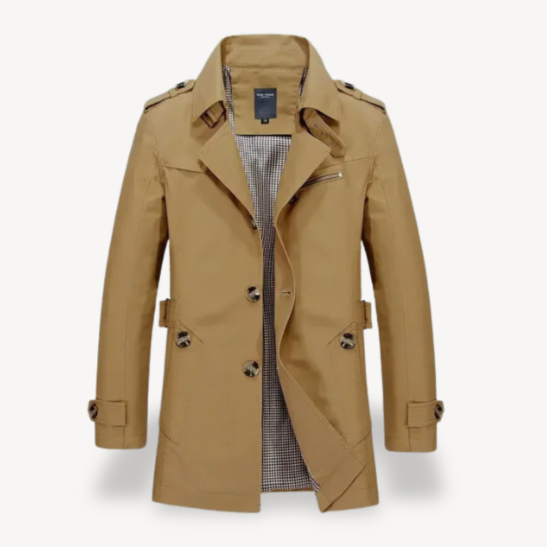 VogeLuxe | Men’s Timeless Classic Trench Coat