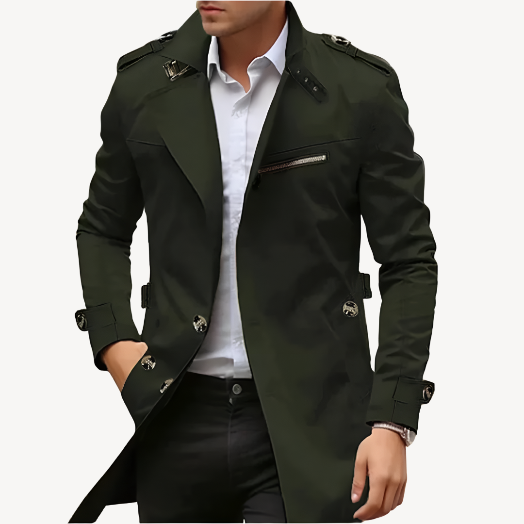 VogeLuxe | Men’s Timeless Classic Trench Coat