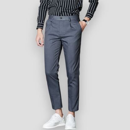 Men's Chino Trousers Stretchy Slim Fit Casual Pants