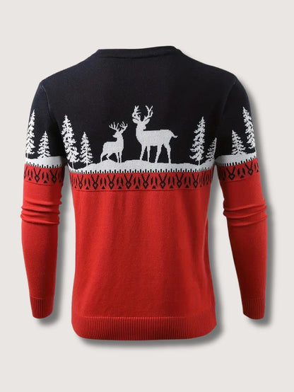 Men’s Christmas Reindeer & Pine Tree Sweater 3