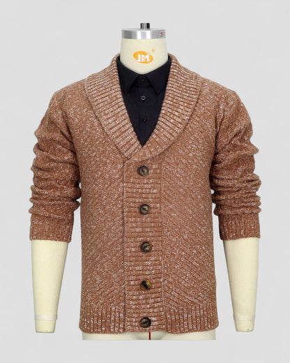 Men's Chunky Knit Shawl Collar Cardigan Sweater