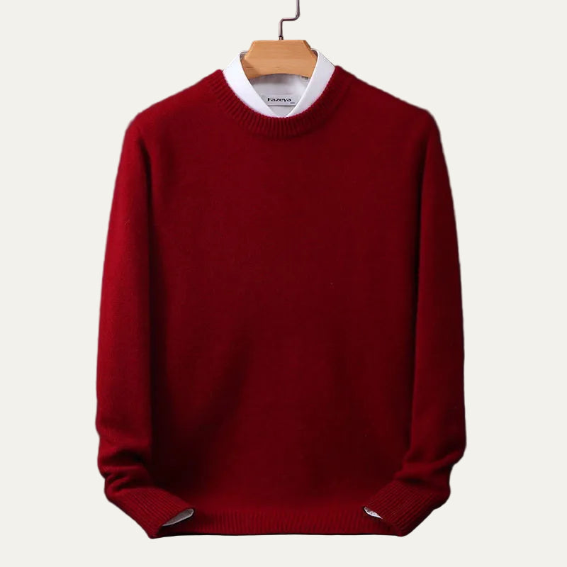 Men’s Classic Crew Neck Sweater – Refined Long Sleeve Knit 0