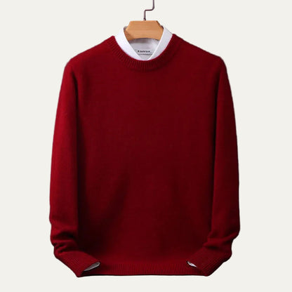 Men’s Classic Crew Neck Sweater – Refined Long Sleeve Knit 0