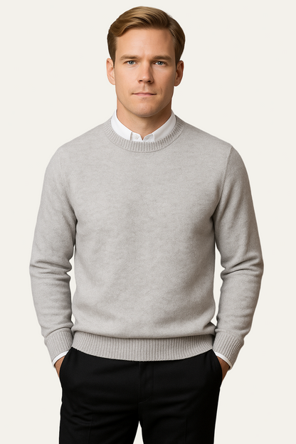 Men’s Classic Crew Neck Sweater – Refined Long Sleeve Knit 3