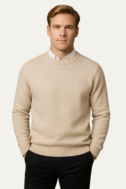 Men’s Classic Crew Neck Sweater – Refined Long Sleeve Knit 5