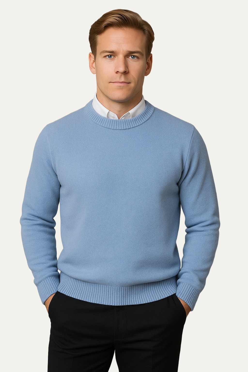 Men’s Classic Crew Neck Sweater – Refined Long Sleeve Knit 7