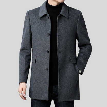 Men’s Classic Mid-Length Coat – Tailored Formal & Business Casual Outer Wear 3