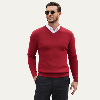Men’s Classic V-Neck Sweater – Refined Autumn Winter Knit 5