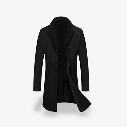 VogeLuxe | Men’s Classic Single-Breasted Topcoat