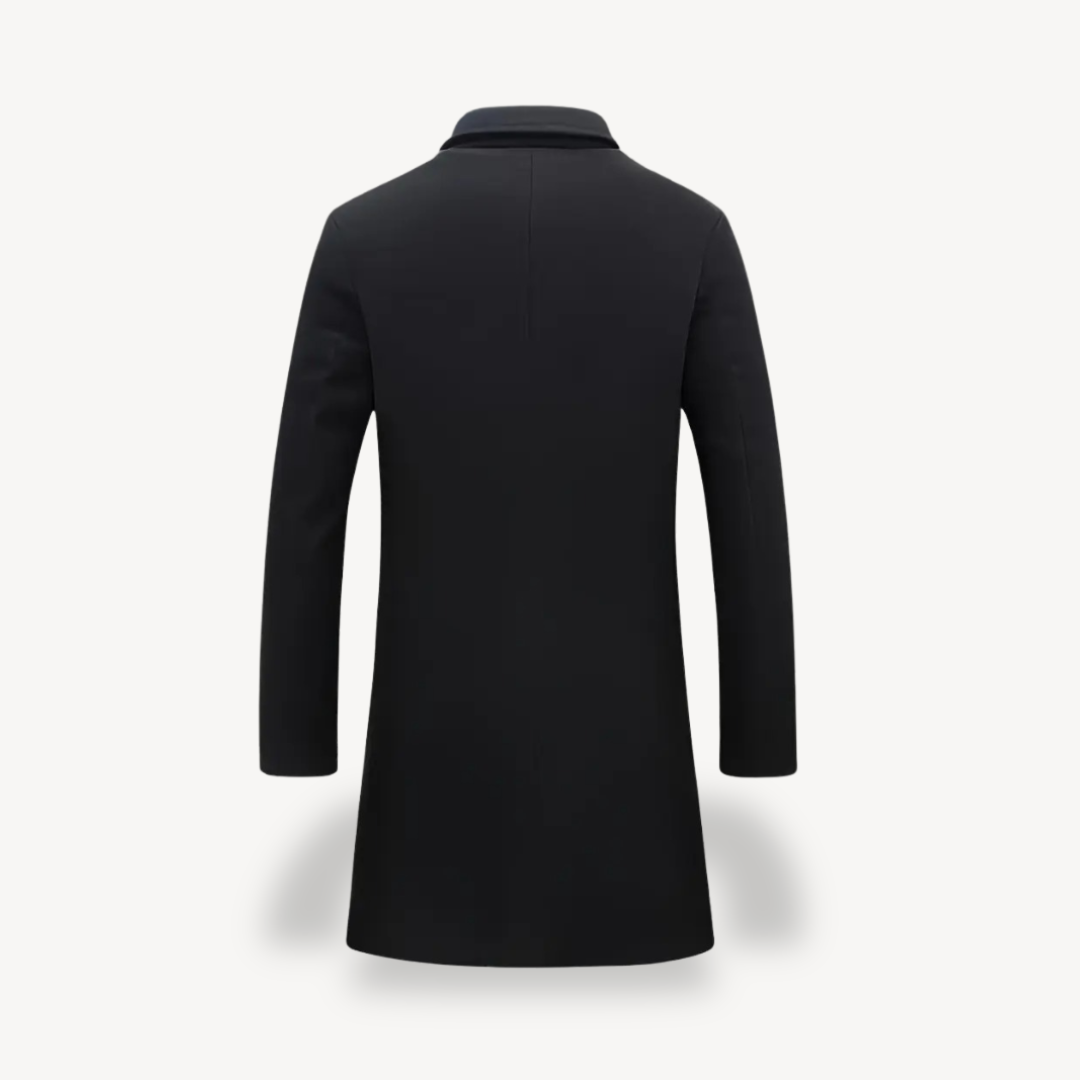 VogeLuxe | Men’s Classic Single-Breasted Topcoat