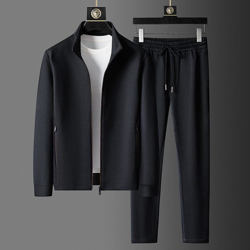 Men's Hooded Zip Up Tracksuit Combo Set - BritishElegance