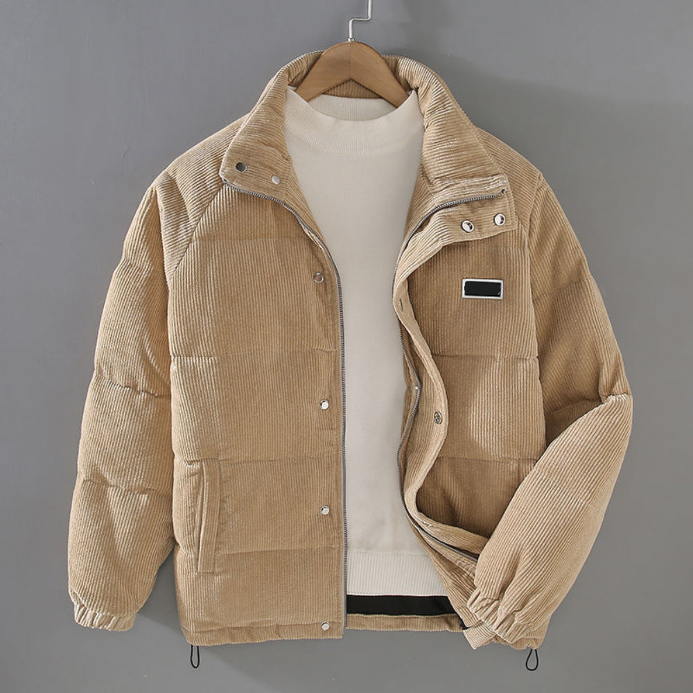 Men's Quilted Puffer Coat Warm Insulated Winter Jacket
