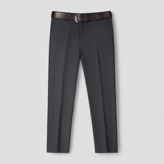 Men's Cotton Blend Formal Business Straight Leg Trousers