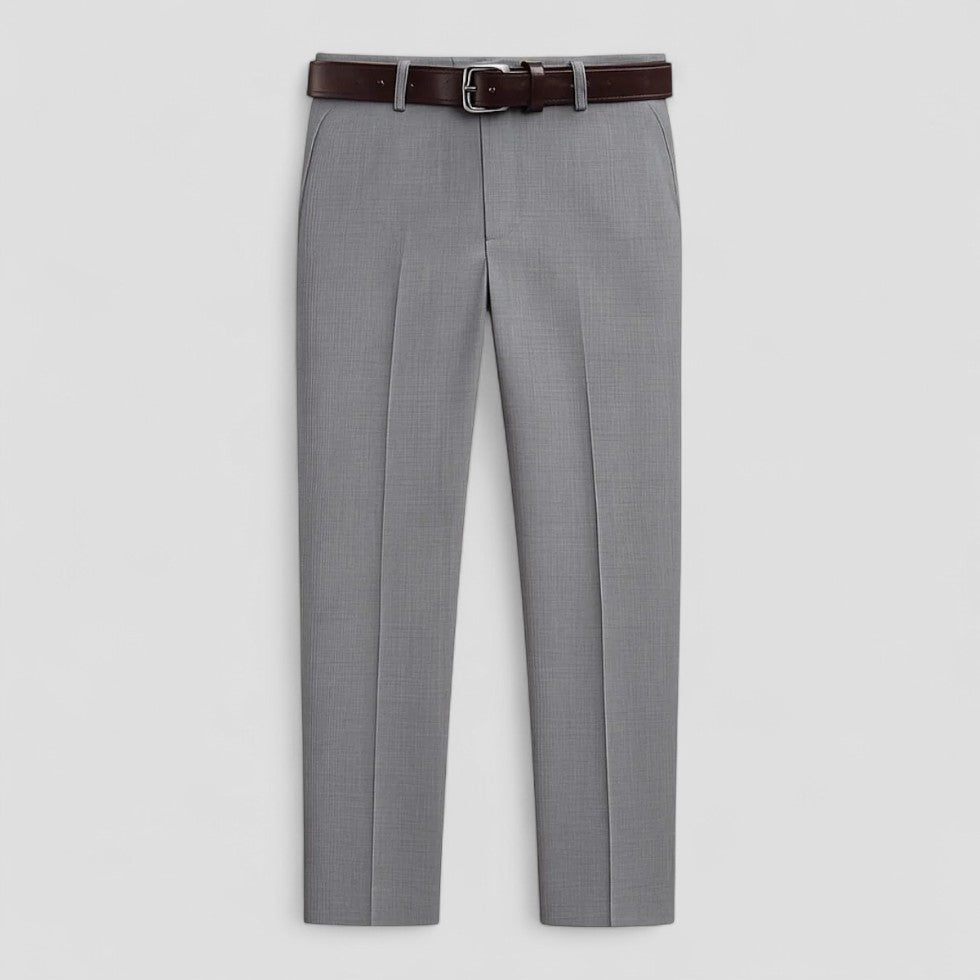 Men's Cotton Blend Formal Business Straight Leg Trousers