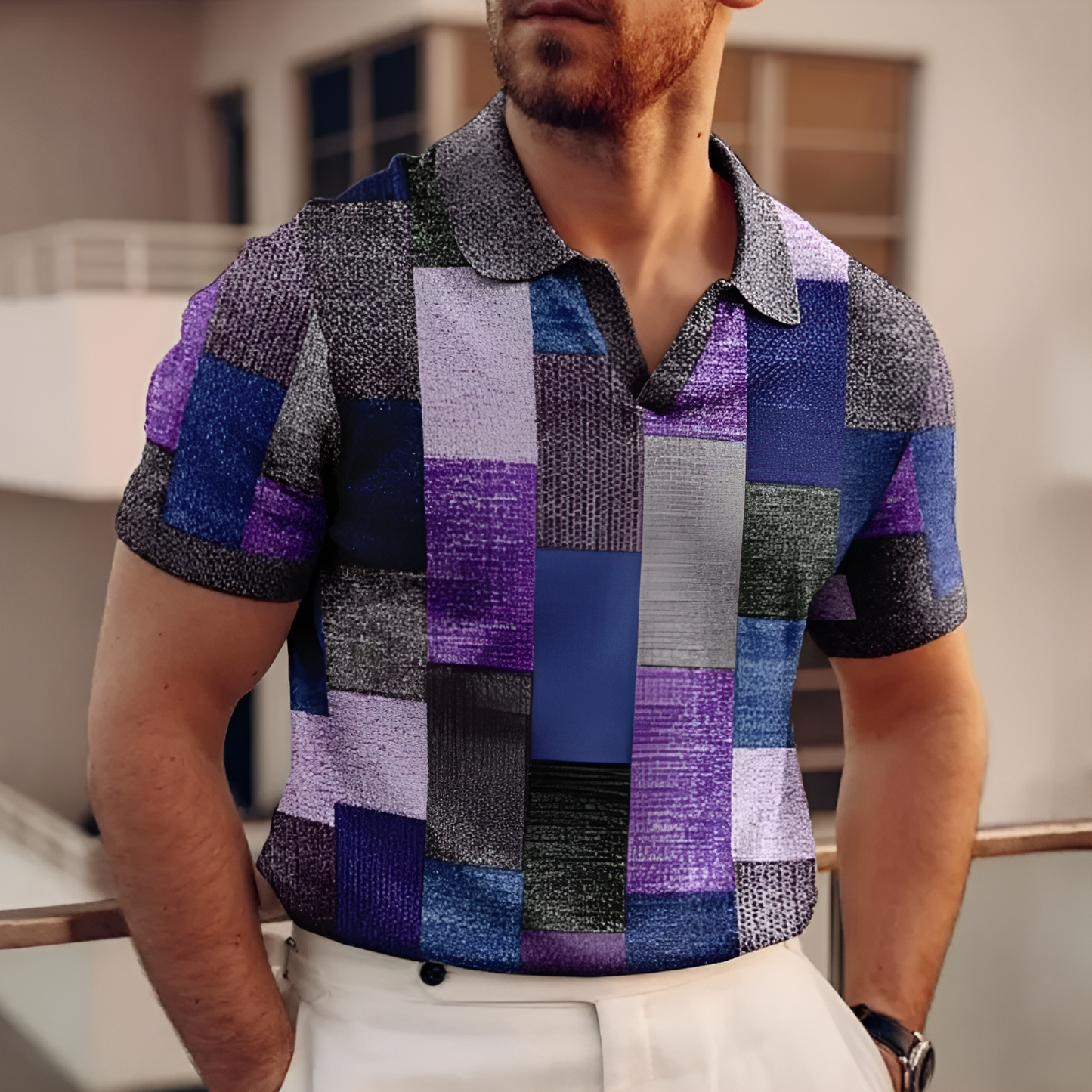 Casual Colorful Polo T Shirt for Men