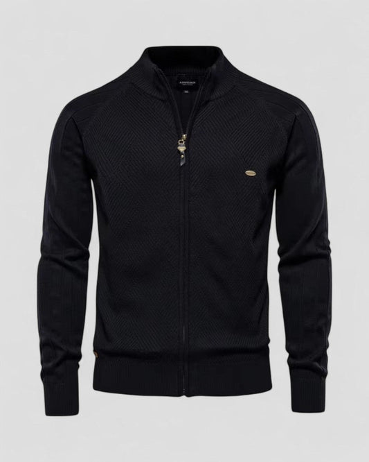 Men's Cotton Zip Up Knitted Casual Winter Sweater Jacket
