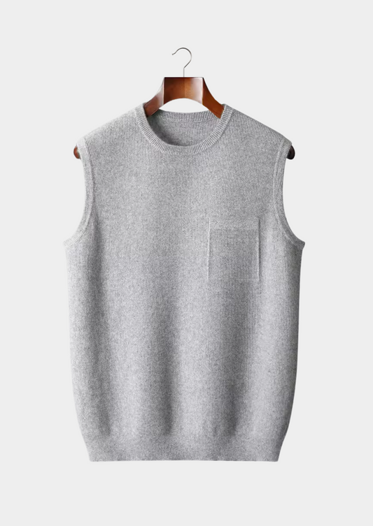 Men’s Crew Neck Vest – Minimalist Sleeveless Layer 0