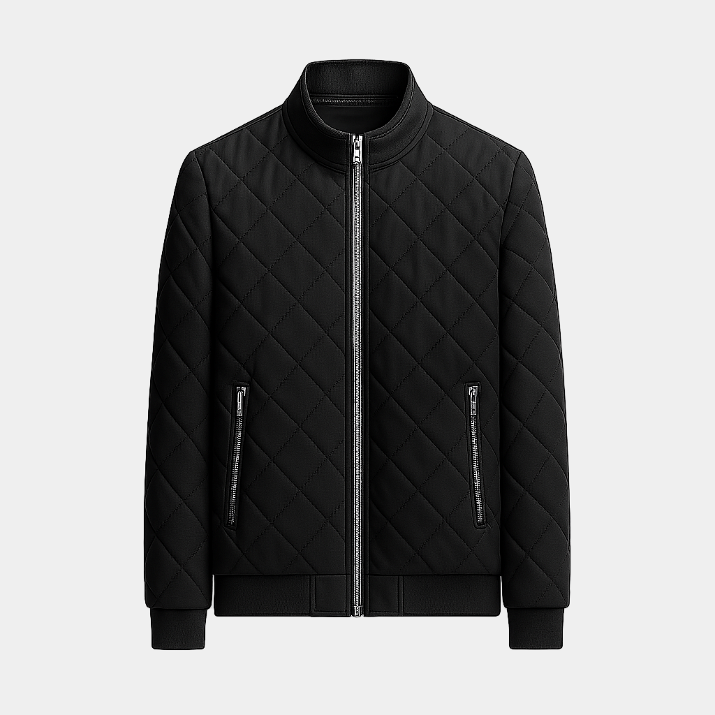 Slim Fit quilted bomber jacket - warm and stylish - VogeLuxe