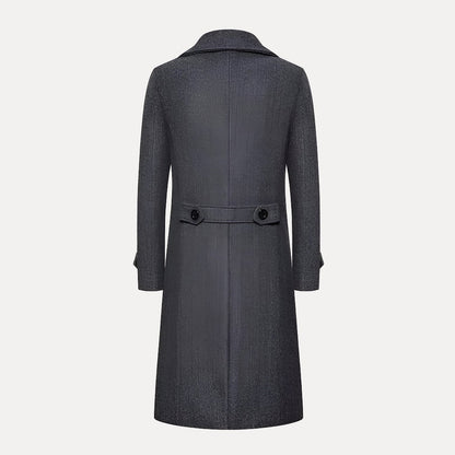 Men’s Double-Breasted Long Coat – Tailored Winter Overcoat with Peak Lapels 5