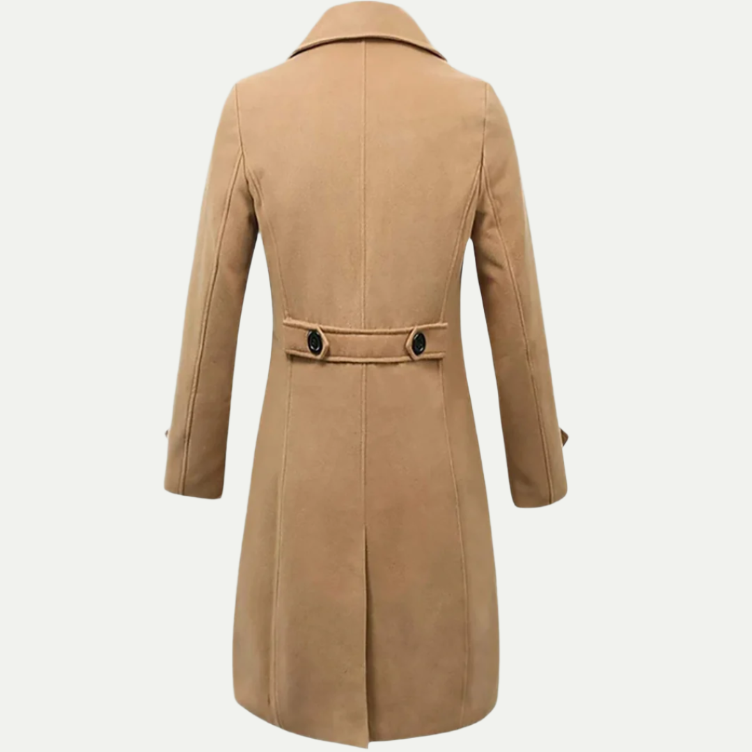 Men’s Double-Breasted Longline Trench Coat – Refined Italian Silhouette 1