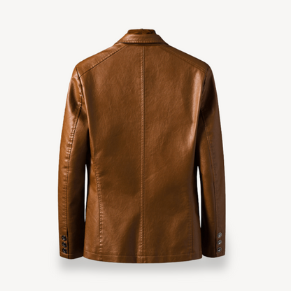 VogeLuxe | Men’s Classic Leather Blazer