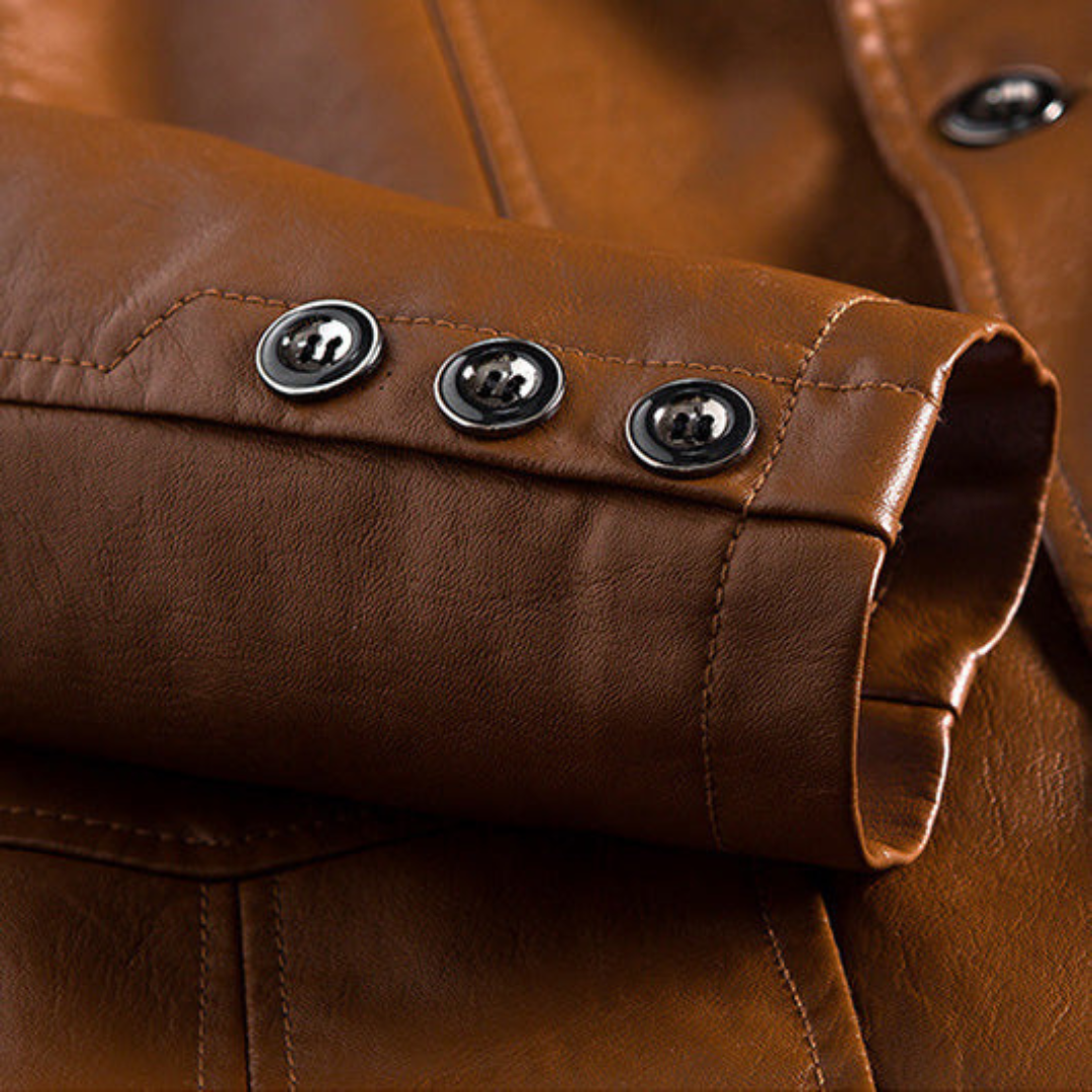 VogeLuxe | Men’s Classic Leather Blazer