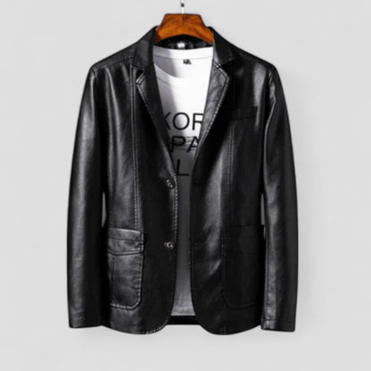 VogeLuxe | Men’s Modern Leather Blazer