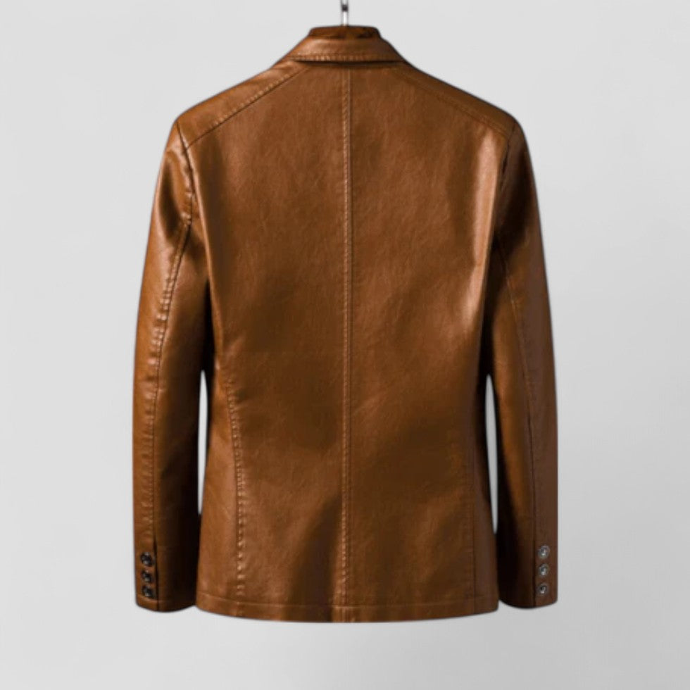 VogeLuxe | Men’s Modern Leather Blazer