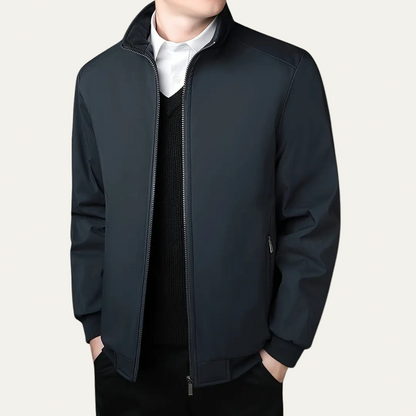 Men’s Fleece-Lined Jacket – Warm Stand Collar Zip-Up Coat for Winter & Casual Wear 7