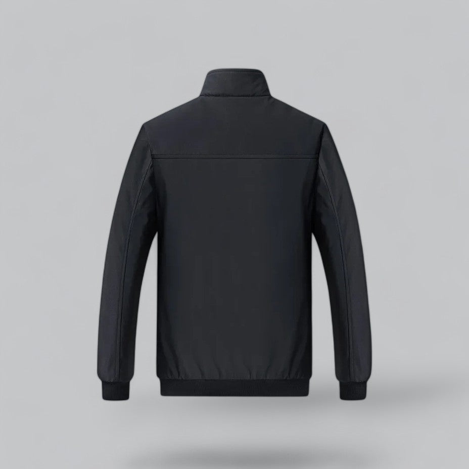 VogeLuxe | Men’s Fur-Lined Stand Collar Bomber Jacket