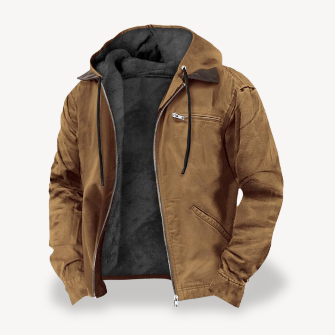 VogeLuxe | Men’s Distressed Canvas Workwear Jacket
