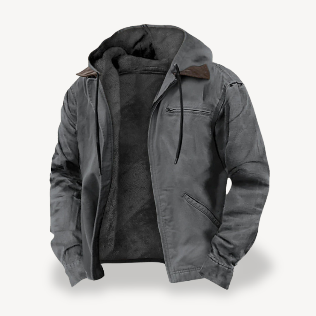 VogeLuxe | Men’s Distressed Canvas Workwear Jacket