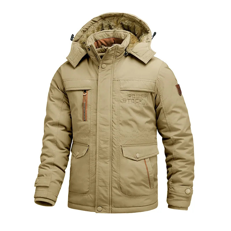 Waterproof Mens Outdoor Jacket with Removable Hood