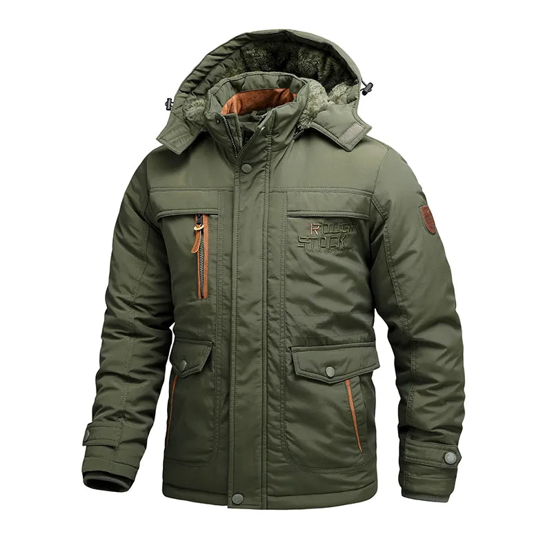 Waterproof Mens Outdoor Jacket with Removable Hood