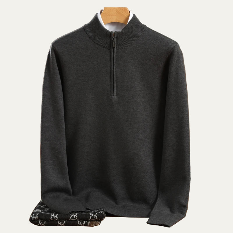 Men’s Half-Zip Mock Neck Pullover – Tailored Fit 4