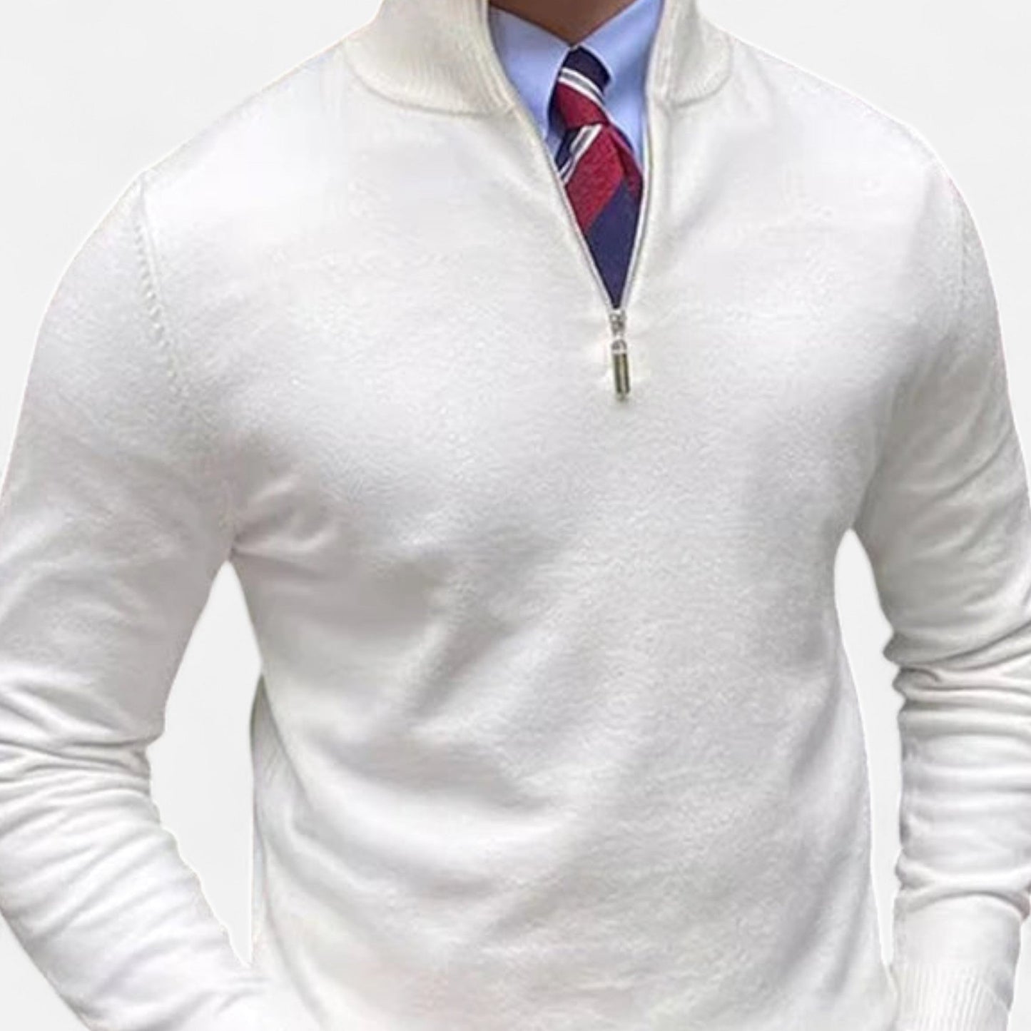 Men’s Half Zip Sweater – Classic Tailored Knit – Smart Casual Layer 1
