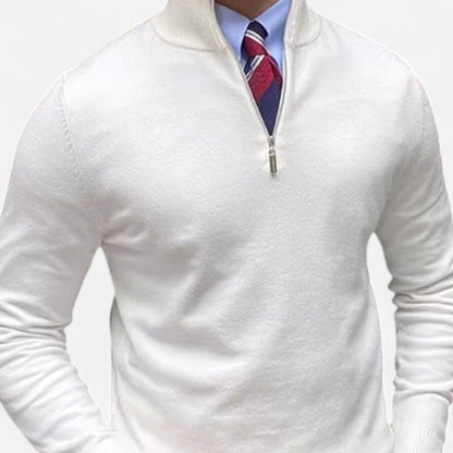 Men’s Half Zip Sweater – Classic Tailored Knit – Smart Casual Layer 1