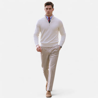 Men’s Half Zip Sweater – Classic Tailored Knit – Smart Casual Layer 5