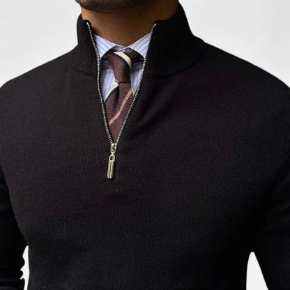 Men’s Half Zip Sweater – Classic Tailored Knit – Smart Casual Layer 6