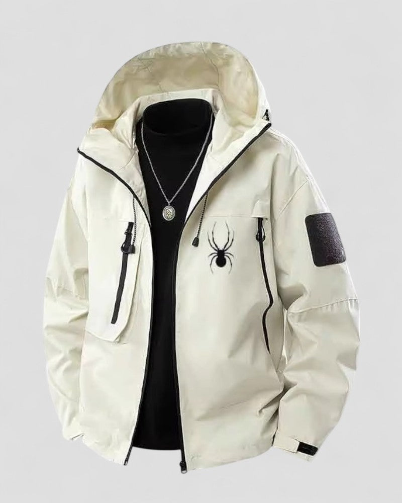 Men's Hooded Windbreaker Jacket for Spring and Autumn