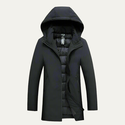 Men’s Hooded Winter Jacket – Modern Tailored Warm Coat 0
