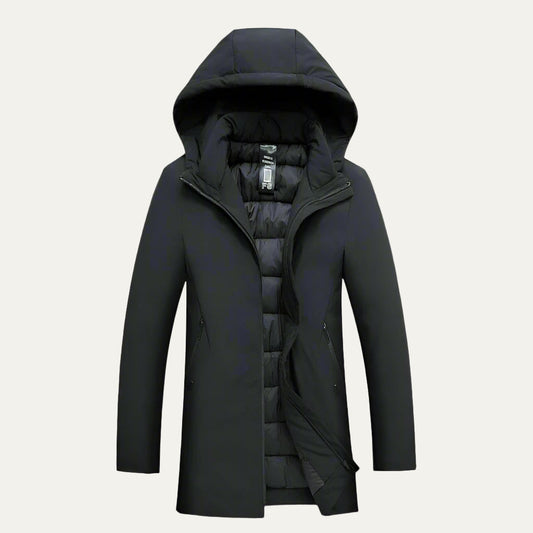 Men’s Hooded Winter Jacket – Modern Tailored Warm Coat 0