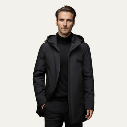 Men’s Hooded Winter Jacket – Modern Tailored Warm Coat 1