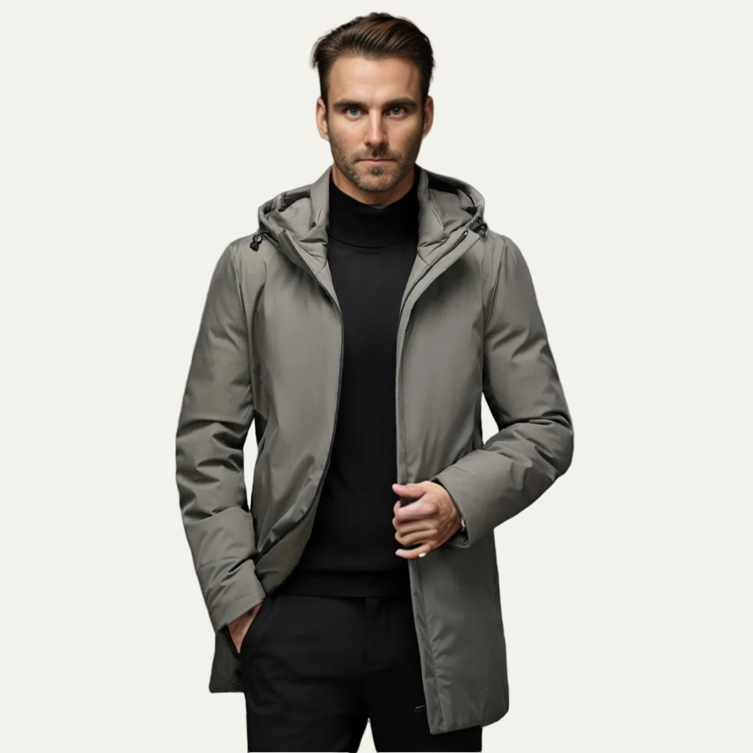 Men’s Hooded Winter Jacket – Modern Tailored Warm Coat 4