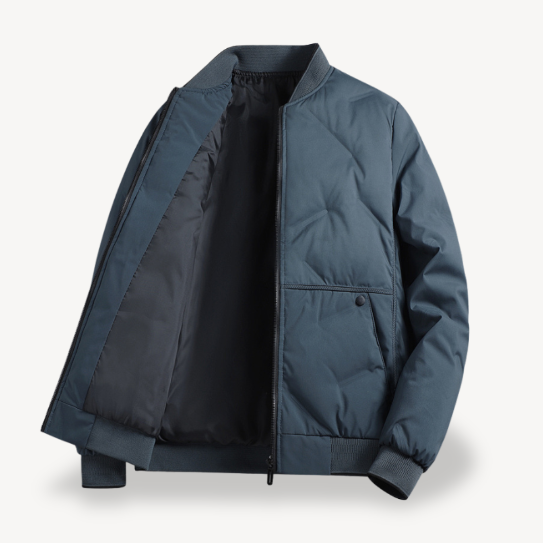 VogeLuxe | Men’s Dual Quilted Bomber Jacket