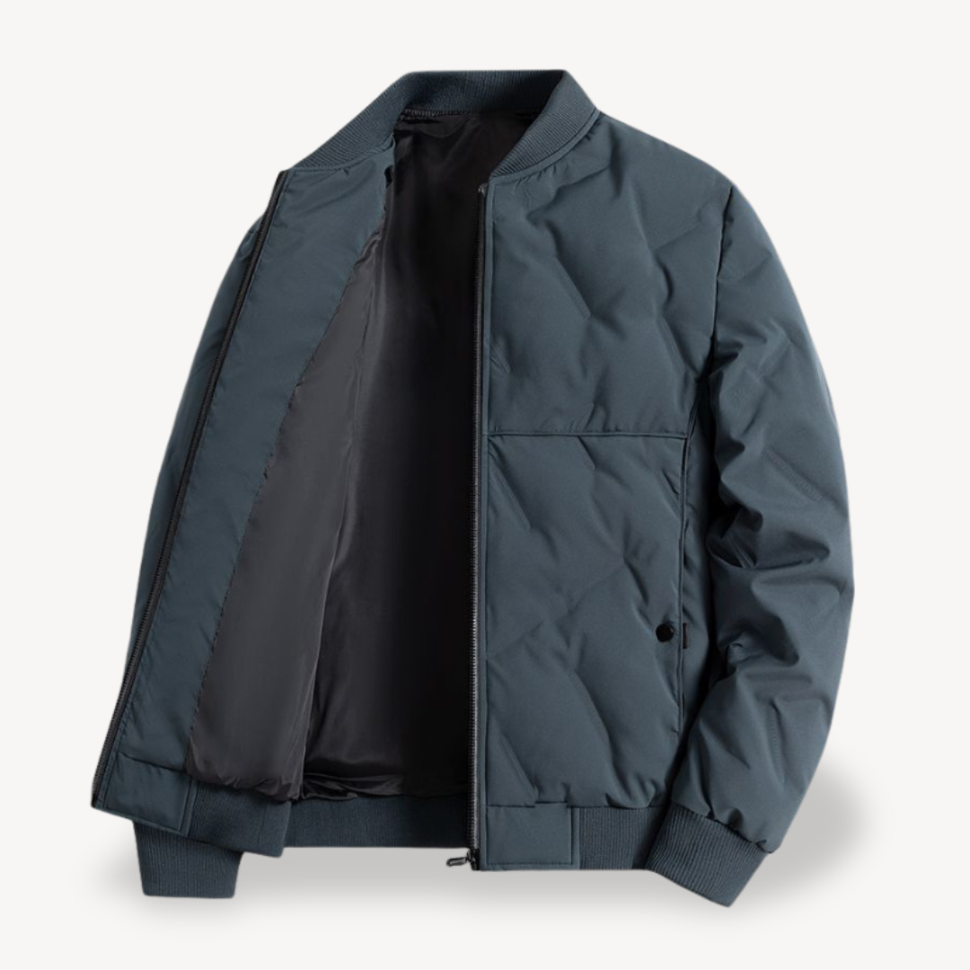 VogeLuxe | Men’s Dual Quilted Bomber Jacket